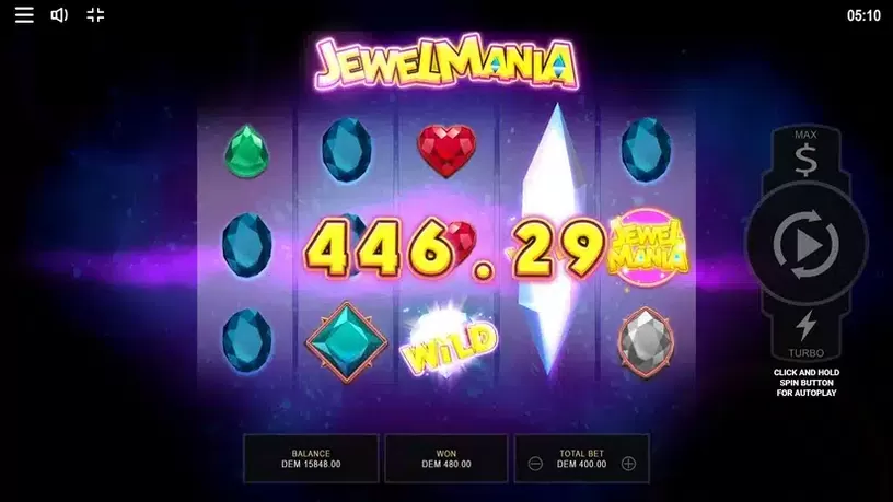 Jewel Mania slot screenshot 1