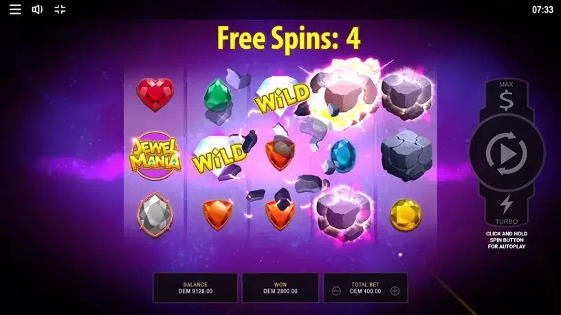 Jewel Mania slot screenshot 5