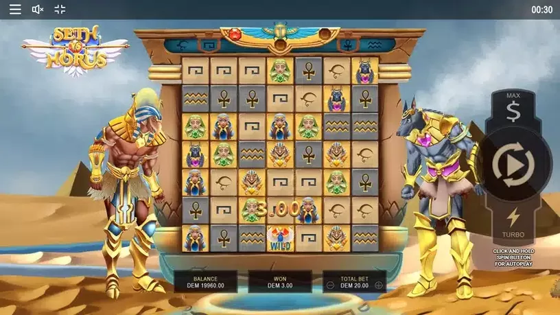 Seth vs Horus slot screenshot 2