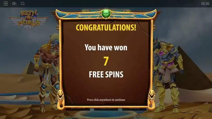 Seth vs Horus slot screenshot 4