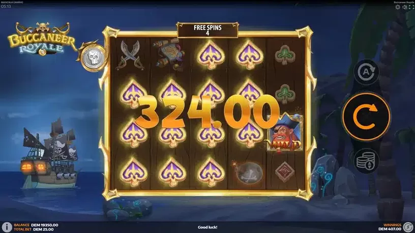 Buccaneer Royale slot screenshot 4