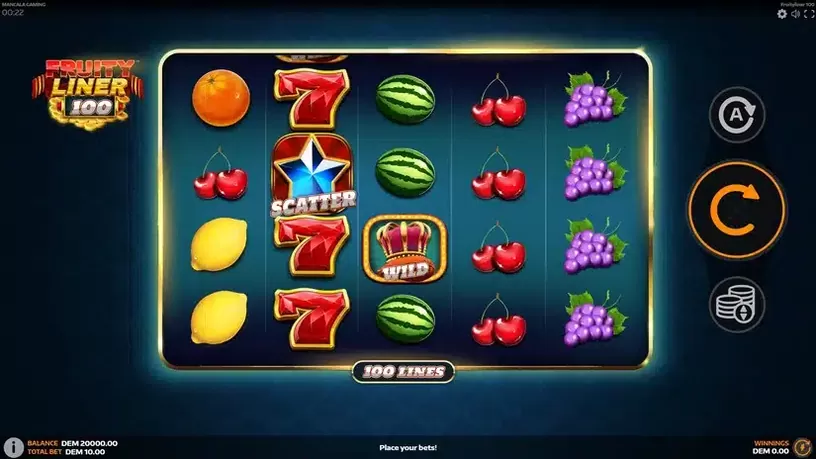 Fruityliner 100 slot screenshot 1