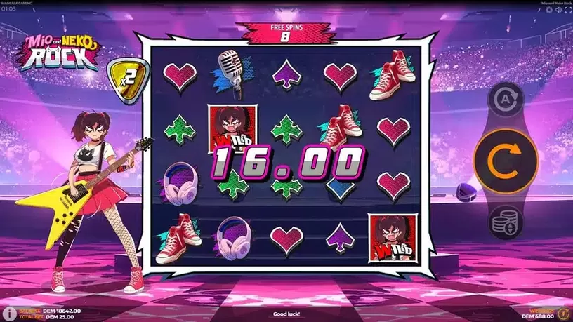Mio and Neko Rock slot screenshot 5