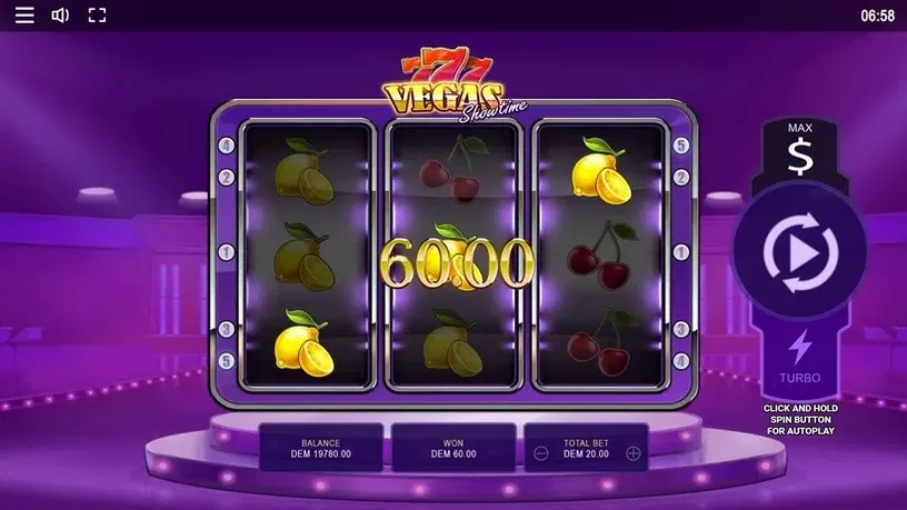 Vegas Showtime slot screenshot 5