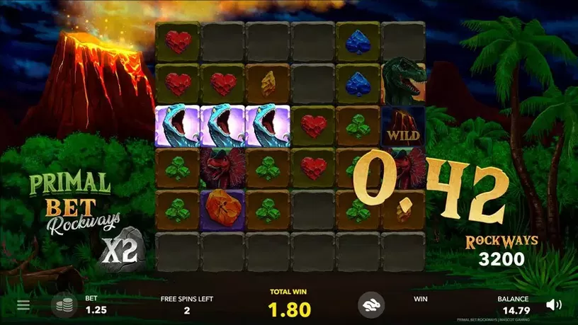 Primal Bet Rockways slot screenshot 3