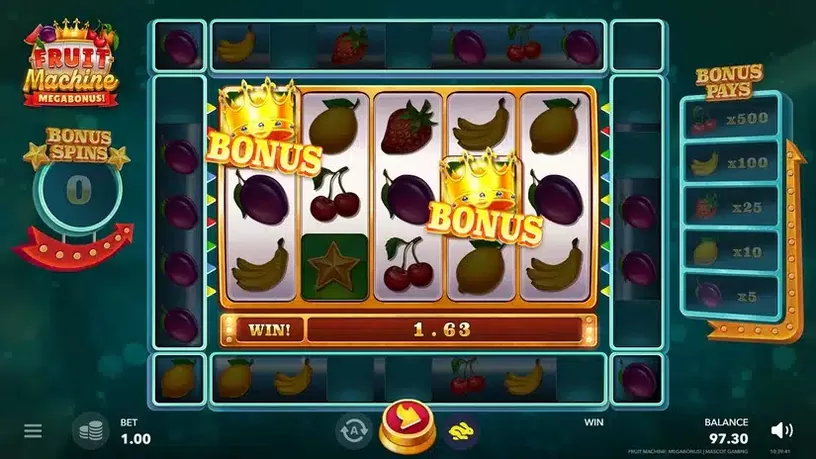 Fruit Machine: Megabonus! slot screenshot 2