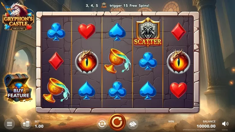 Gryphon`s Castle Deluxe slot screenshot 1
