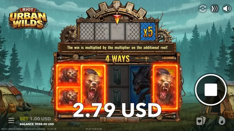 Riot: Urban Wilds slot screenshot 2