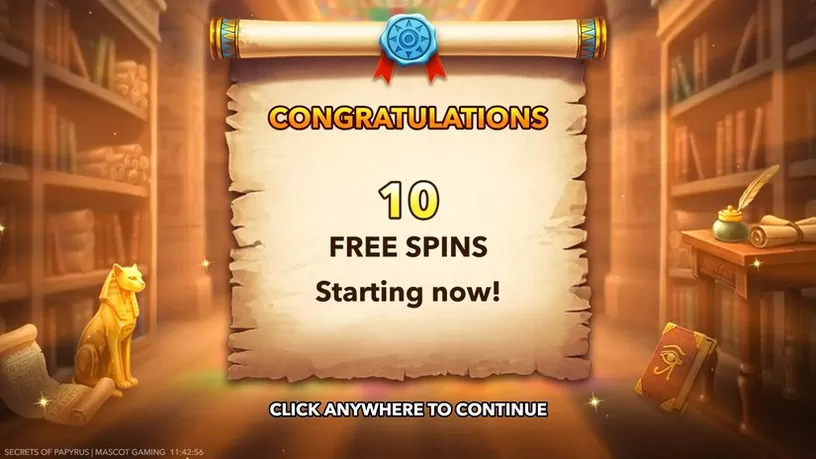 Secrets of Papyrus slot screenshot 2