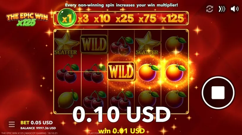 The Epic Win x125 slot screenshot 5