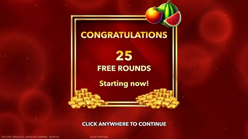 The Epic Win x125 slot screenshot 3