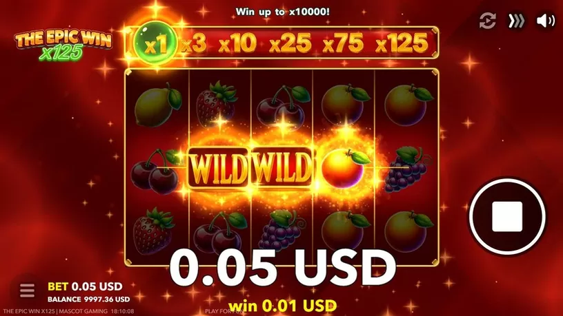 The Epic Win x125 slot screenshot 4