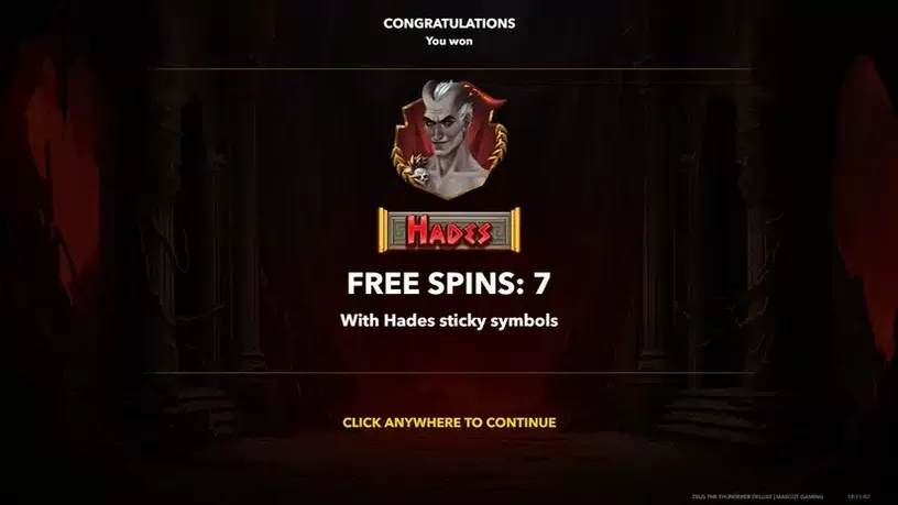 Zeus the Thunderer Deluxe slot screenshot 2