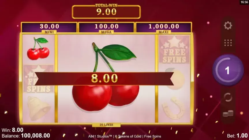 6 Tokens of Gold slot screenshot 4