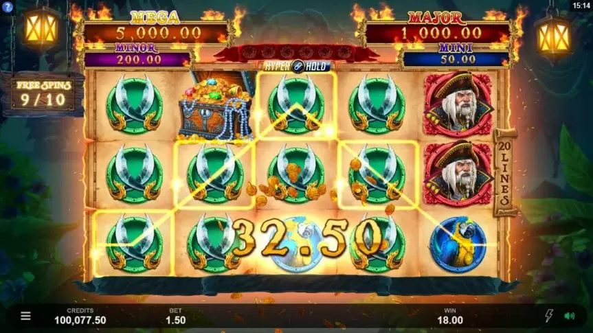 Adventures of Doubloon Island slot screenshot 5