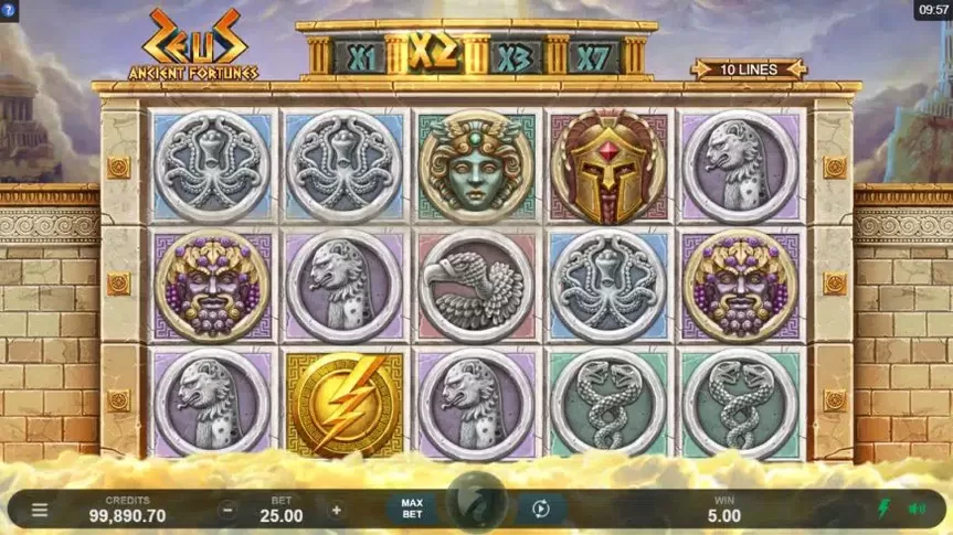 Ancient Fortunes: Zeus slot screenshot 2