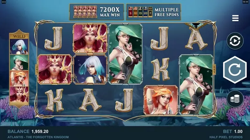Atlantis The Forgotten Kingdom slot screenshot 1