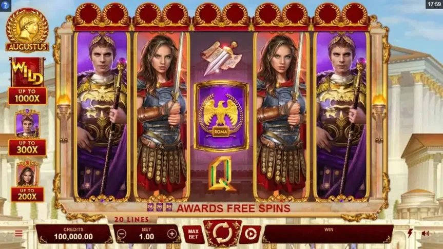 Augustus slot screenshot 1