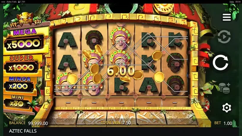 Aztec Falls slot screenshot 4