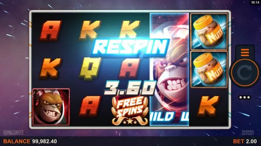 Banana Odyssey slot screenshot 2