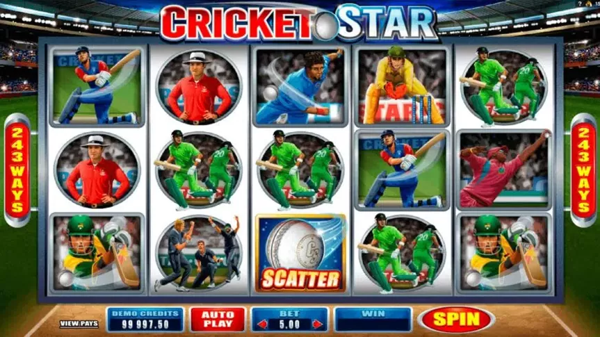 Cricket Star slot screenshot 1