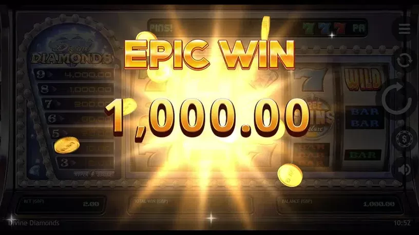 Divine Diamonds slot screenshot 4