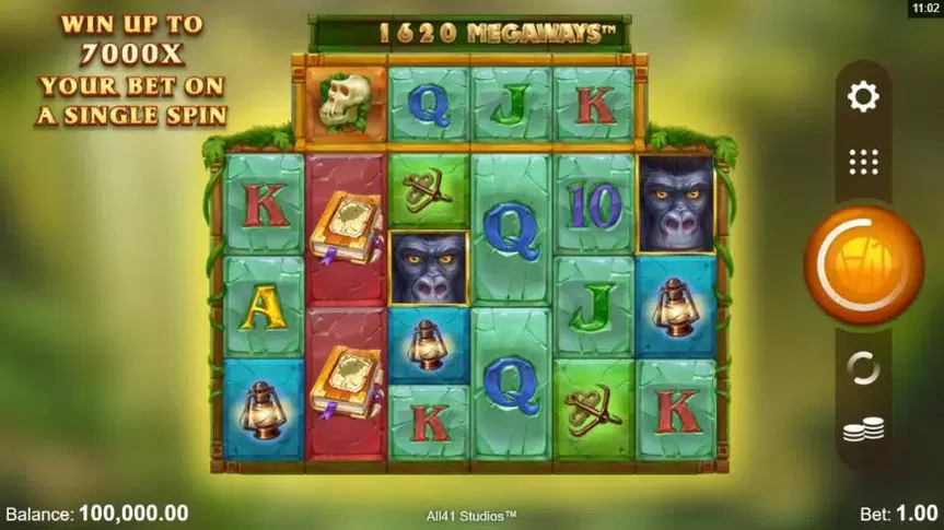 Forgotten Island Megaways slot screenshot 1