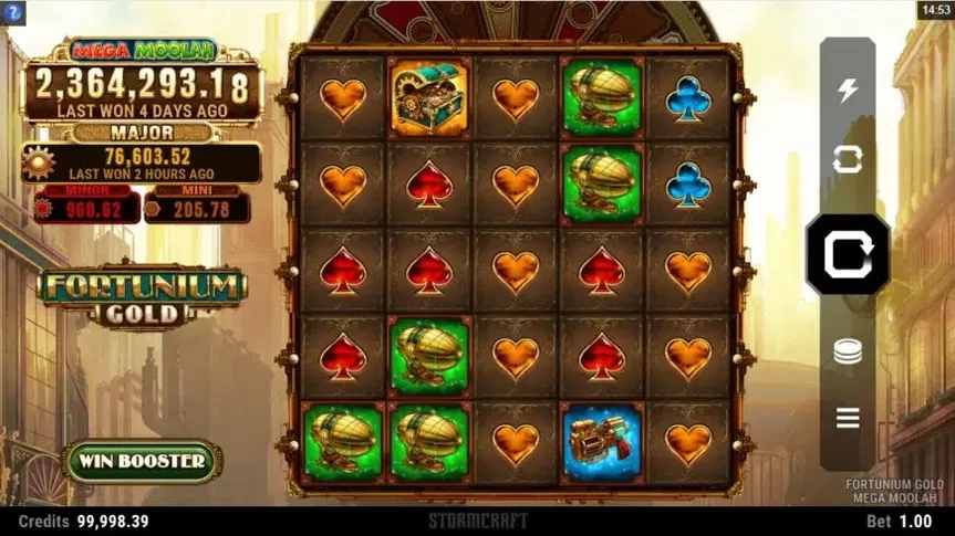 Fortunium Gold Mega Moolah slot screenshot 1