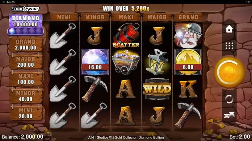 Gold Collector: Diamond Edition slot screenshot 1