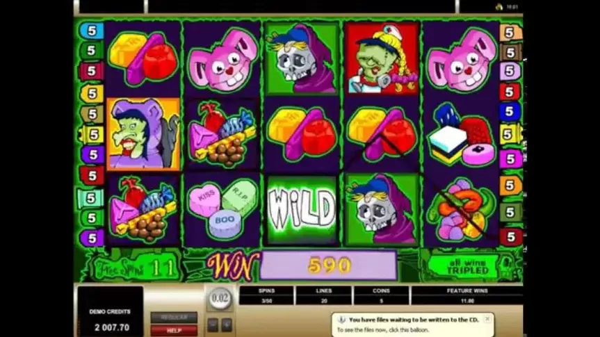 Halloweenies slot screenshot 1