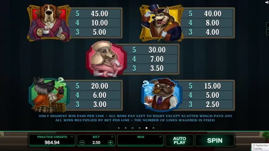 Hound Hotel slot screenshot 2