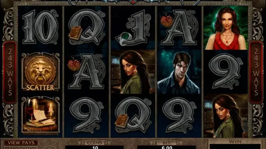 Immortal Romance slot screenshot 1