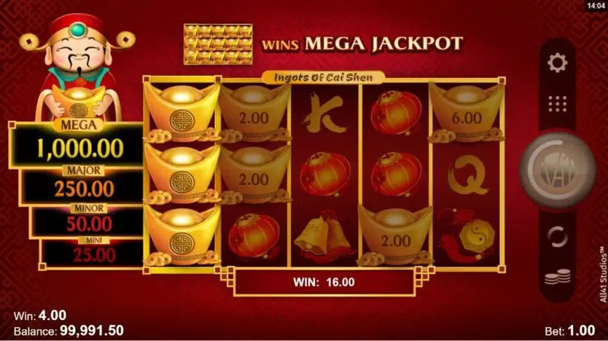 Ingots of Cai Shen slot screenshot 2
