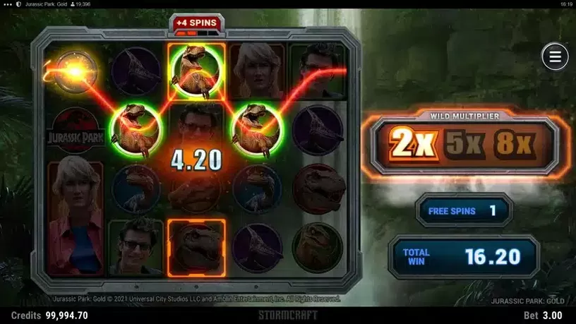 Jurassic Park Gold slot screenshot 6
