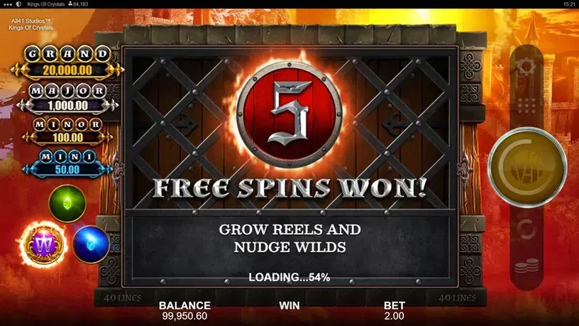 Kings of Crystals slot screenshot 3