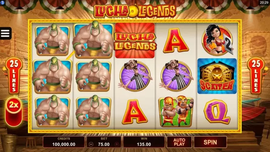 Lucha Legends slot screenshot 1