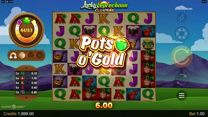 Lucky Leprechaun Clusters slot screenshot 5