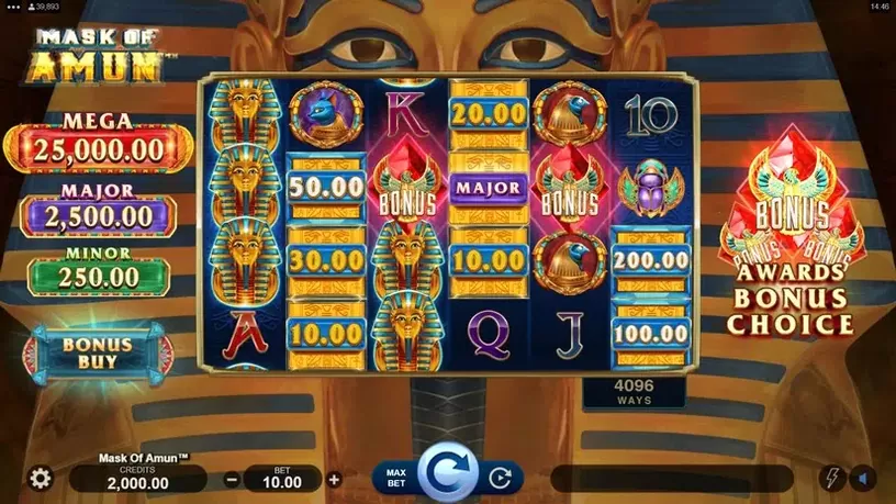 Mask of Amun slot screenshot 1