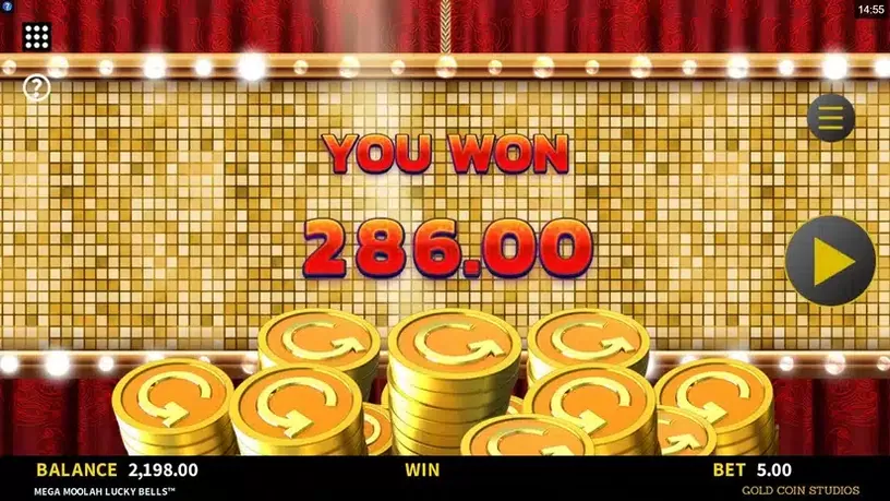 Mega Moolah Lucky Bells slot screenshot 6