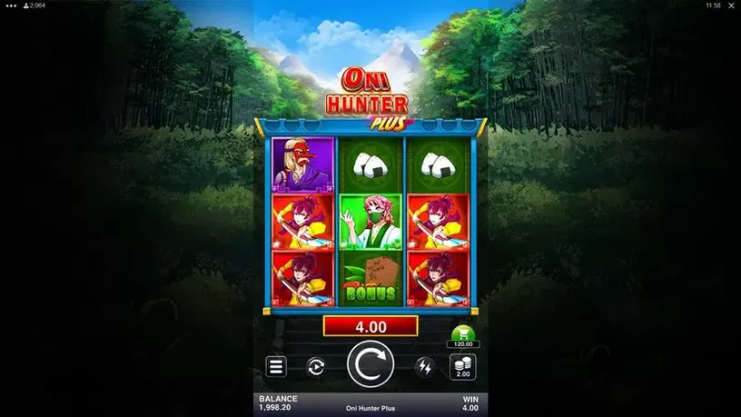 Oni Hunter Plus slot screenshot 2