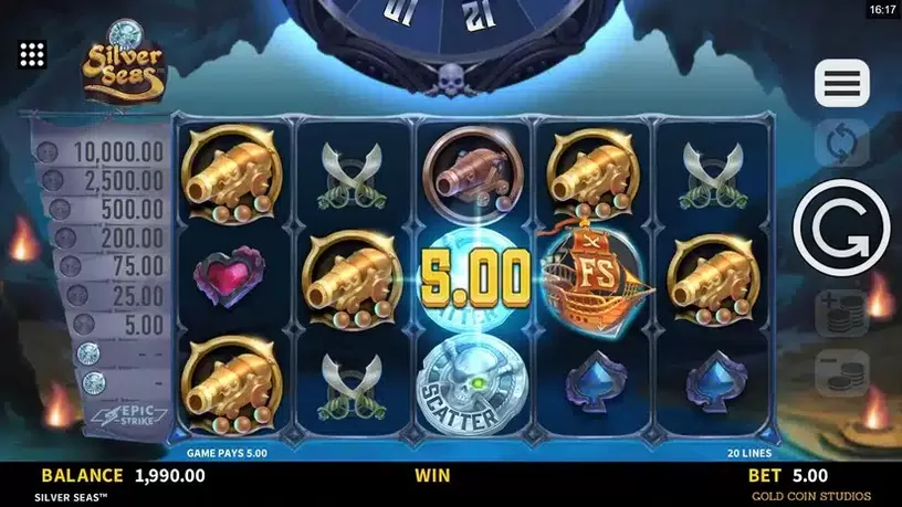 Silver Seas slot screenshot 2