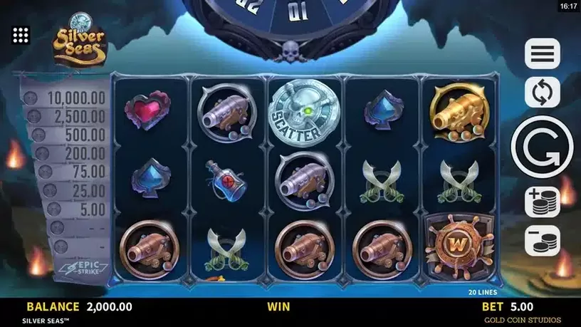 Silver Seas slot screenshot 1