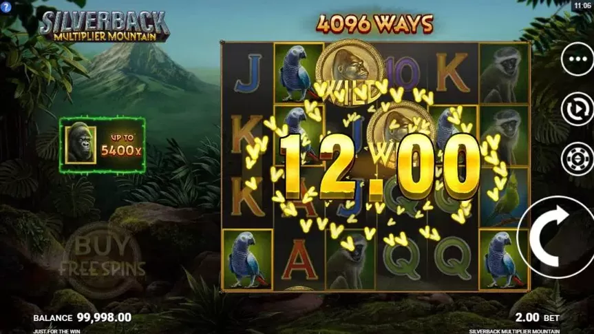 Silverback Multiplier Mountain slot screenshot 2