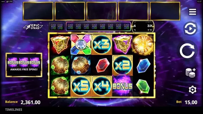 Timelines slot screenshot 1