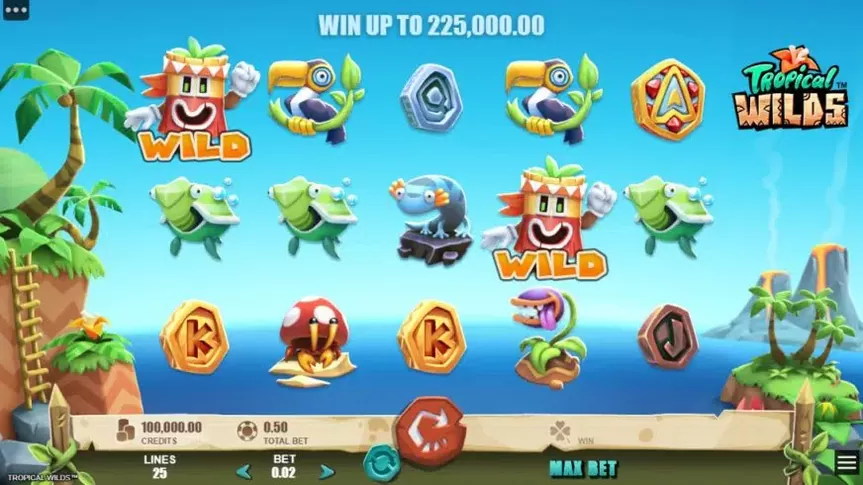 Tropical Wilds slot screenshot 1