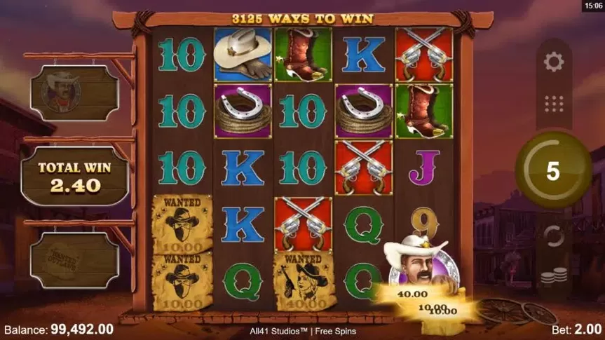 Wanted Outlaws Nobleways slot screenshot 4