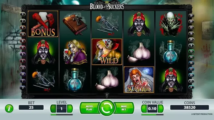 Blood Suckers slot screenshot 1