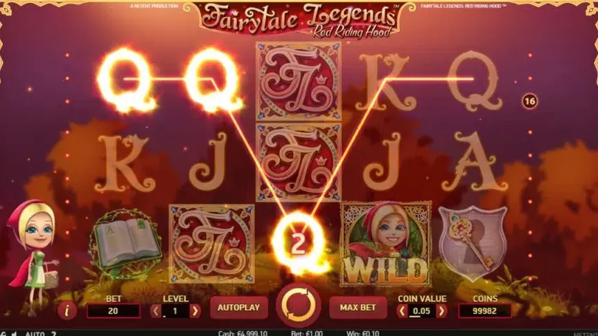 Fairytale Legends: Red Riding Hood slot screenshot 2