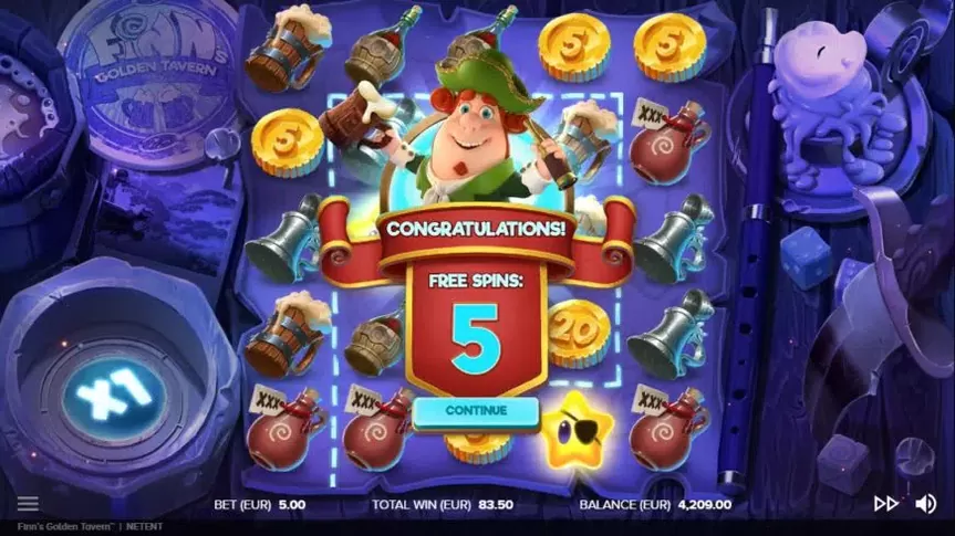 Finn’s Golden Tavern slot screenshot 4