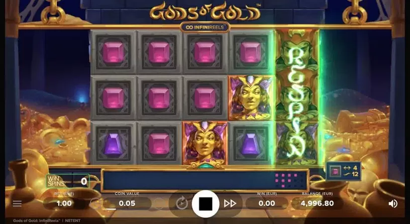 Gods of Gold Infinireels slot screenshot 2